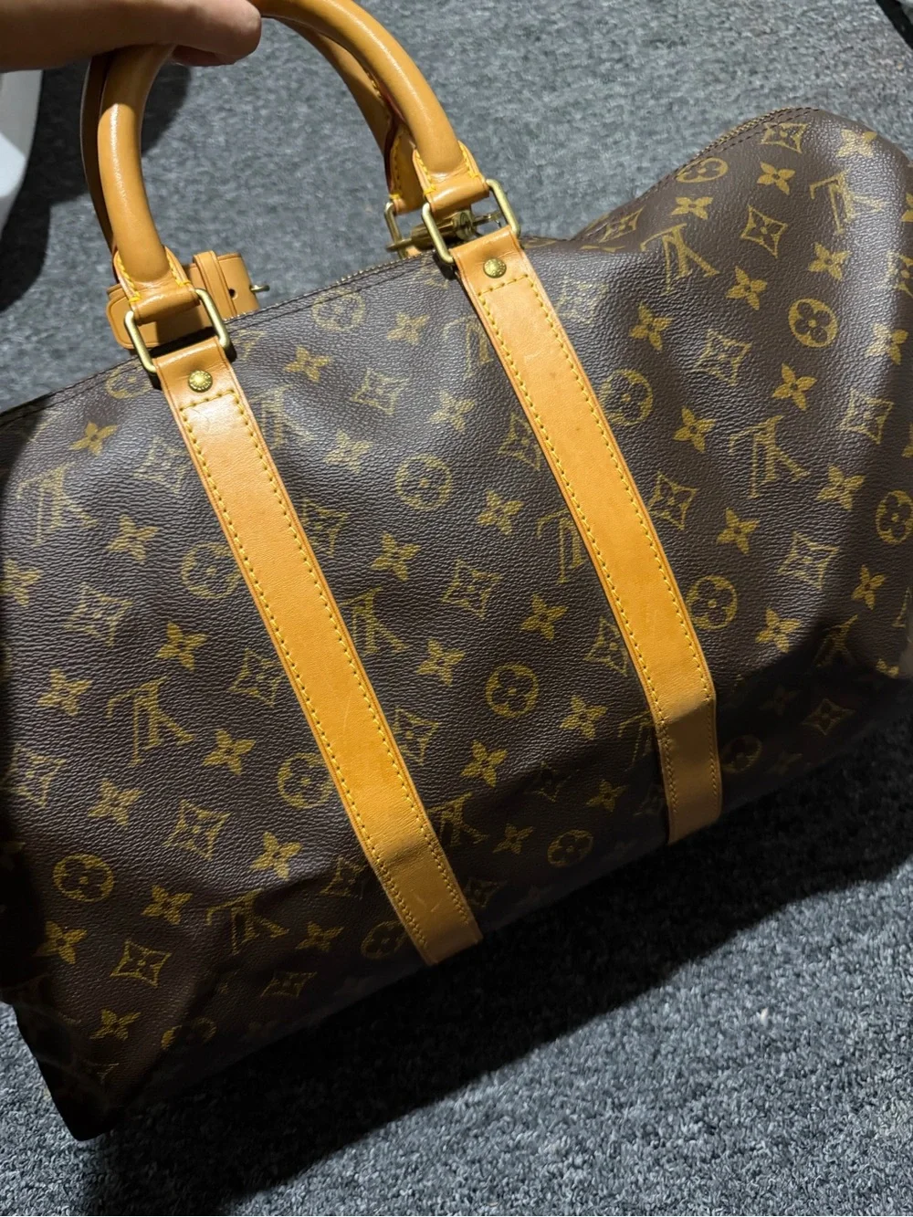 Louis Vuitton Monogram Canvas Duffel 45 with Vachetta Trim